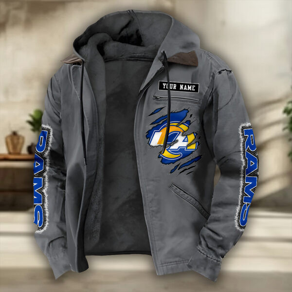 Los Angeles Rams Heavyweight Hooded Jacket PBHYX5X
