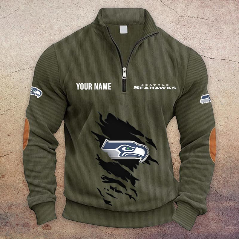 Seattle Seahawks Half-Zip Hoodie PBECP1V