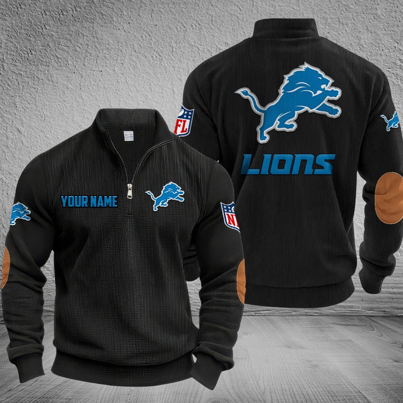 Detroit Lions Stand Collar Half-zip Sweatshirt Multicolor PBO9RI2