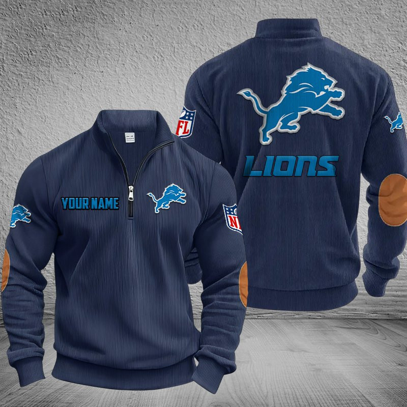 Detroit Lions Stand Collar Half-zip Sweatshirt Multicolor PBO9RI2
