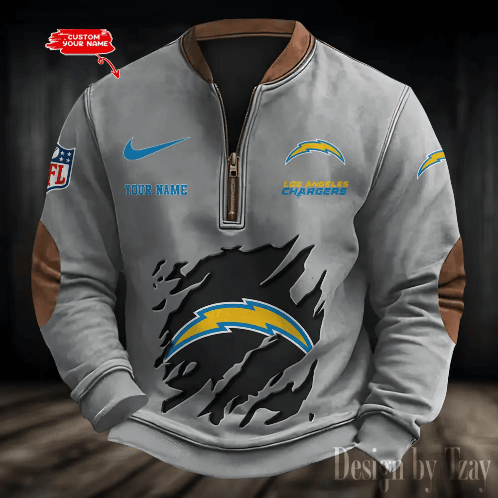 S9MPZNS018-Los Angeles Chargers Print Vintage Sweatshirt
