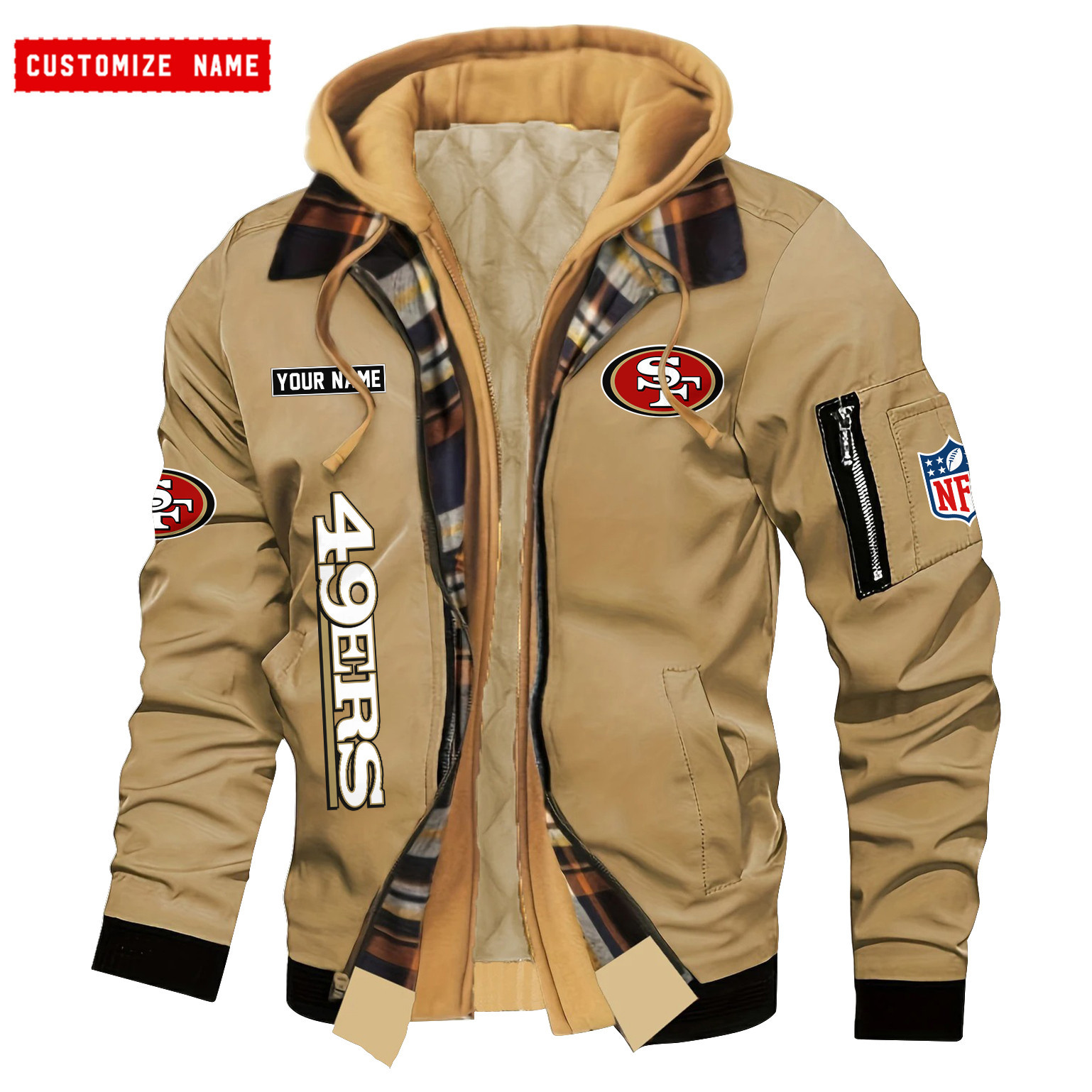 San Francisco 49ers Jacket Casual Fake Two Piece Design SPTJCFTPD060