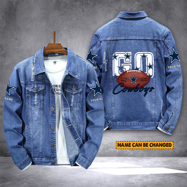 Dallas Cowboys Personalized New Denim Jacket S9DJ027