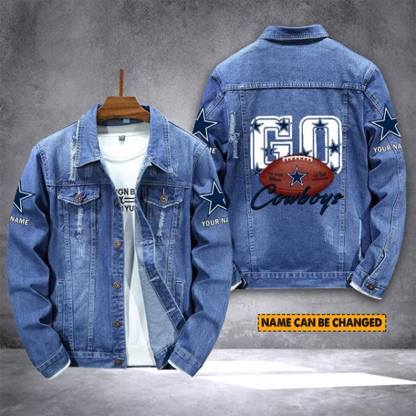 Dallas Cowboys Personalized New Denim Jacket PBRM7MP