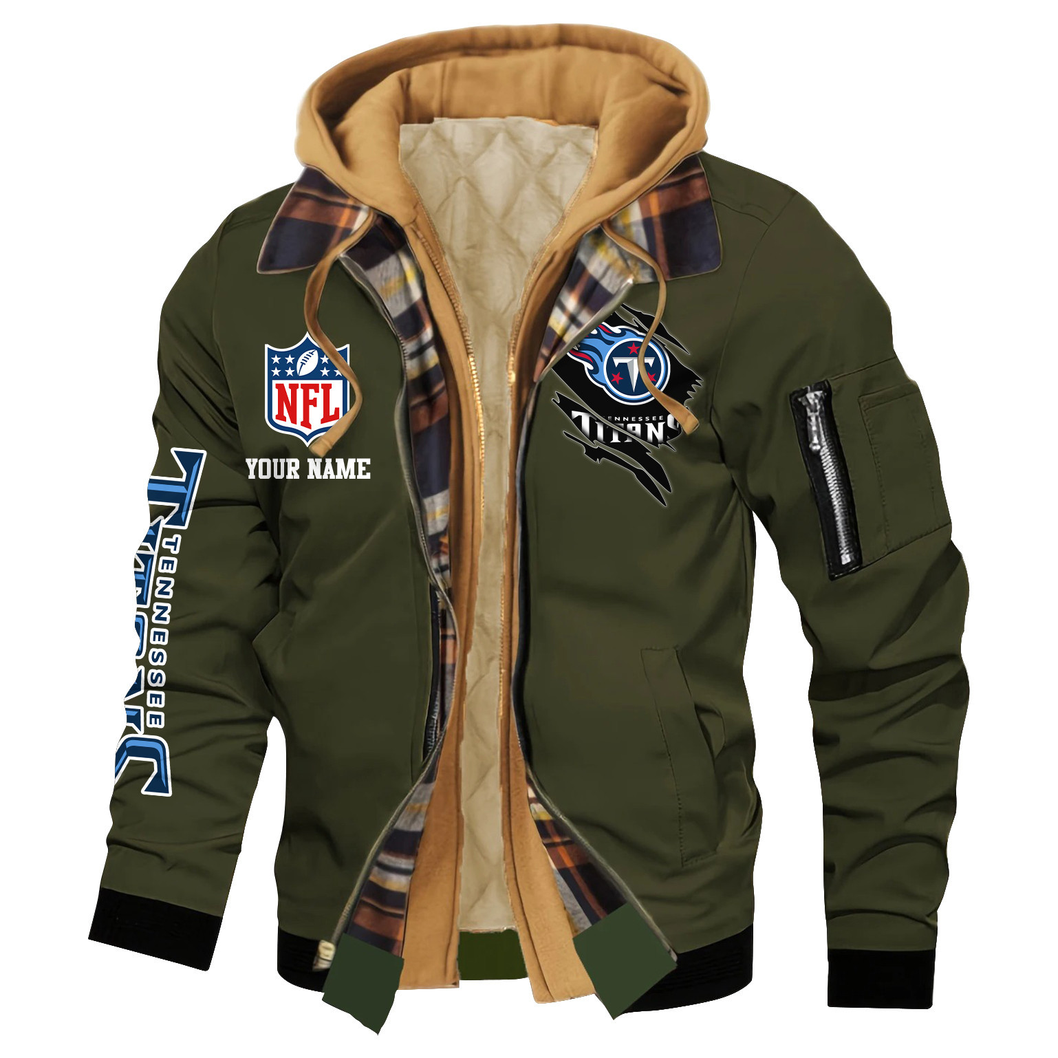 Tennessee Titans Jacket Casual Fake Two Piece Design PBXENM7