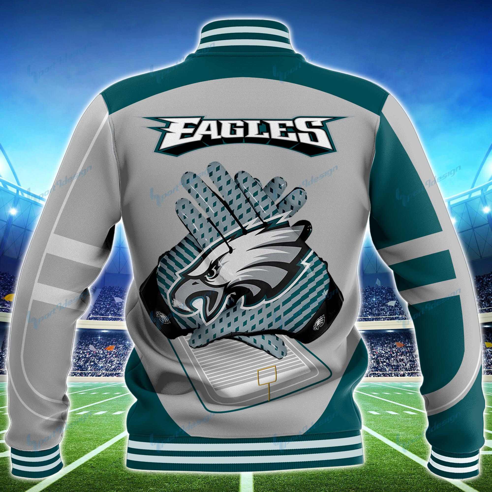 Philadelphia Eagles Personalized Baseball Jacket PBIU0BW