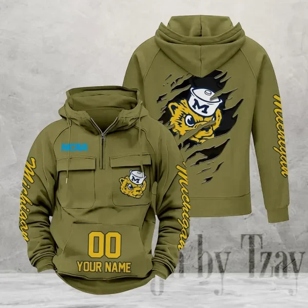 Michigan Wolverines Vintage Men Hoodie PBRE0NB