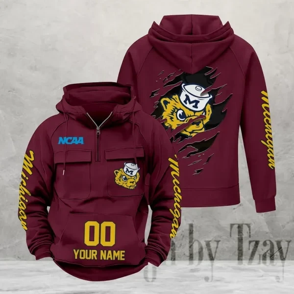 Michigan Wolverines Vintage Men Hoodie PBRE0NB