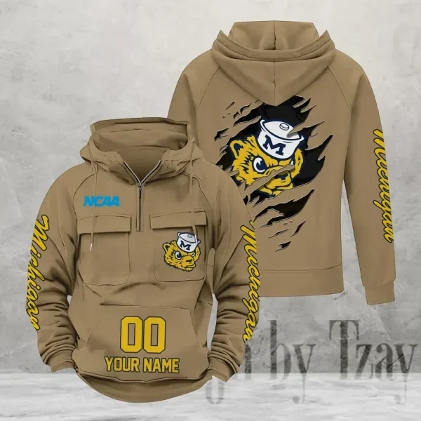 Michigan Wolverines Vintage Men Hoodie PBRE0NB