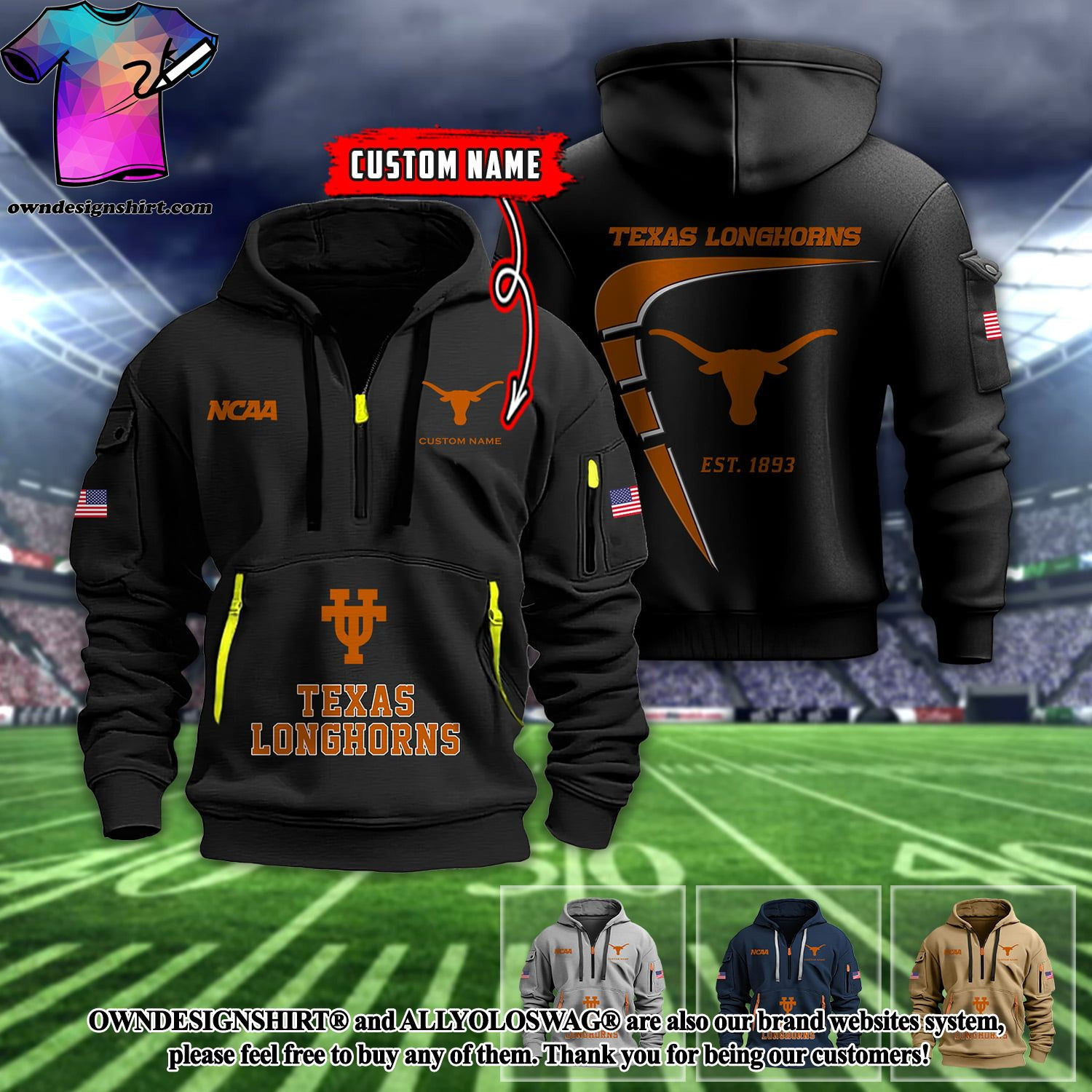 Texas Longhorns Heavy Hoodie PBC30SN