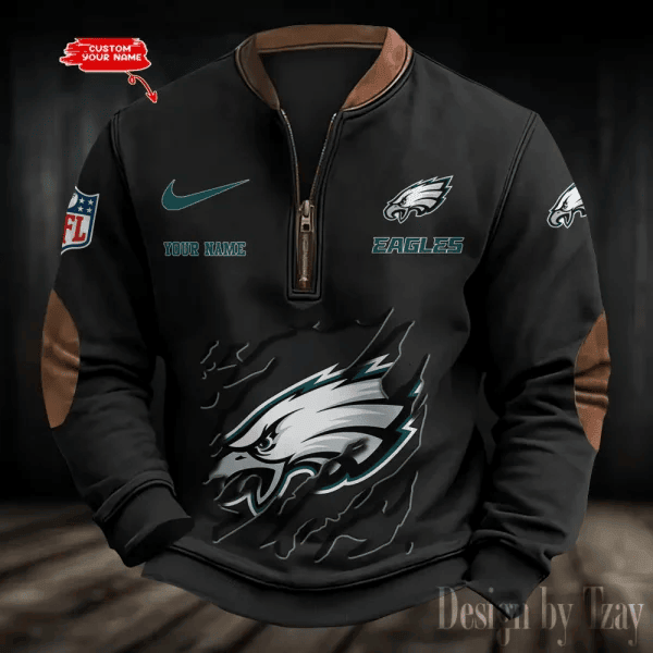 S9MPZNS026-Philadelphia Eagles Print Vintage Sweatshirt