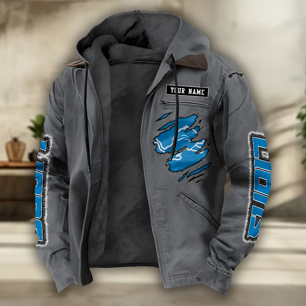 Detroit Lions Heavyweight Hooded Jacket PBAEJ6M