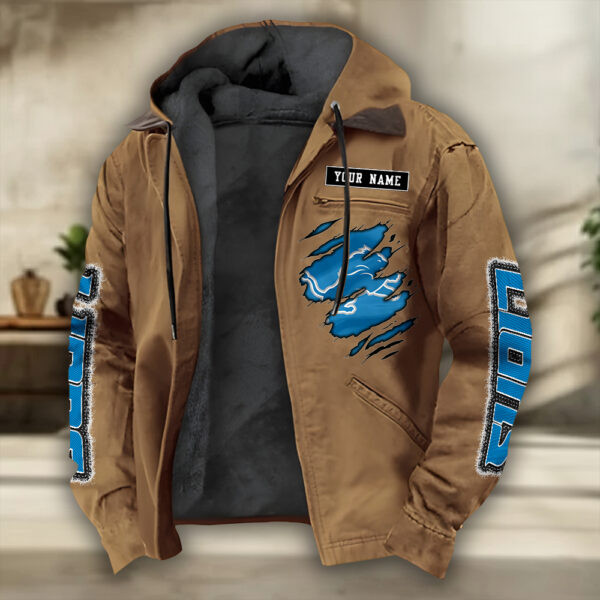 Detroit Lions Heavyweight Hooded Jacket PBAEJ6M