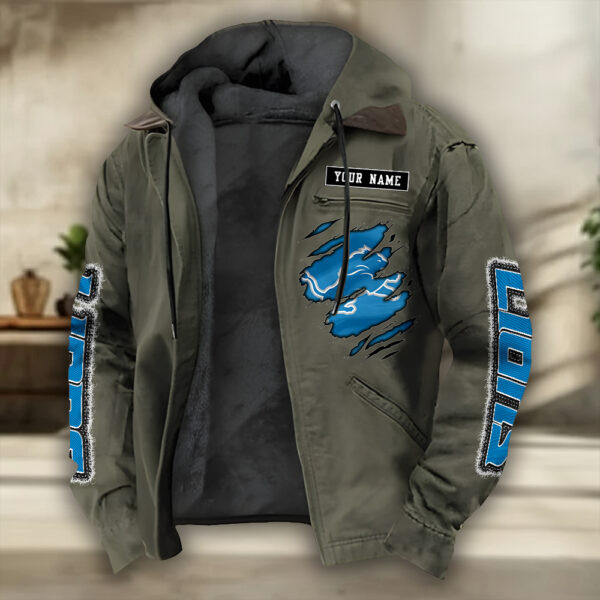Detroit Lions Heavyweight Hooded Jacket PBAEJ6M