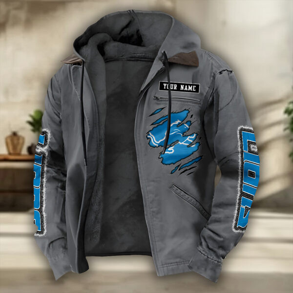 Detroit Lions Heavyweight Hooded Jacket PBAEJ6M