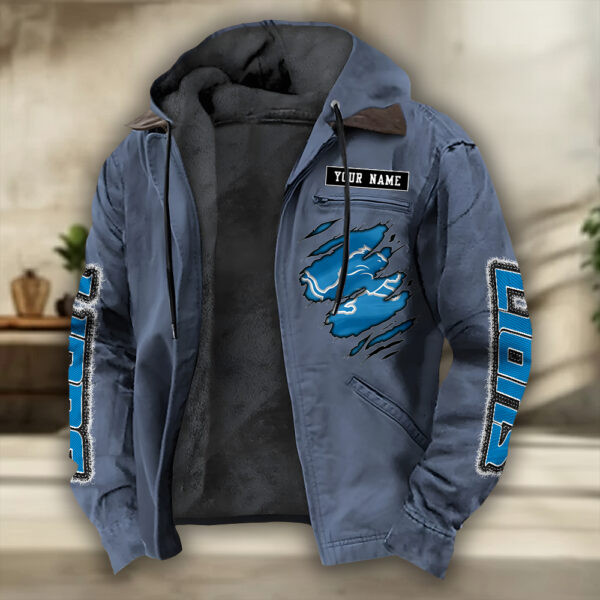 Detroit Lions Heavyweight Hooded Jacket PBAEJ6M