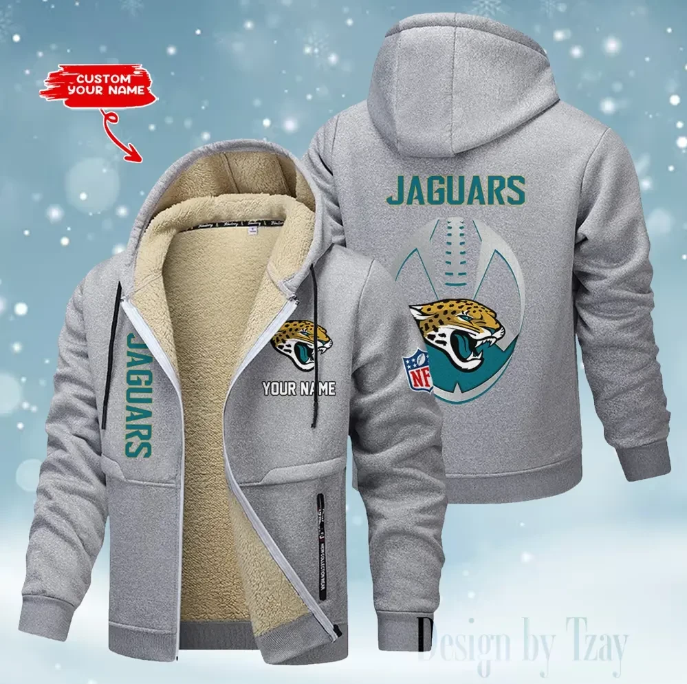 Jacksonville Jaguars Hoodies Zip Velvet Coat PB6EPB6