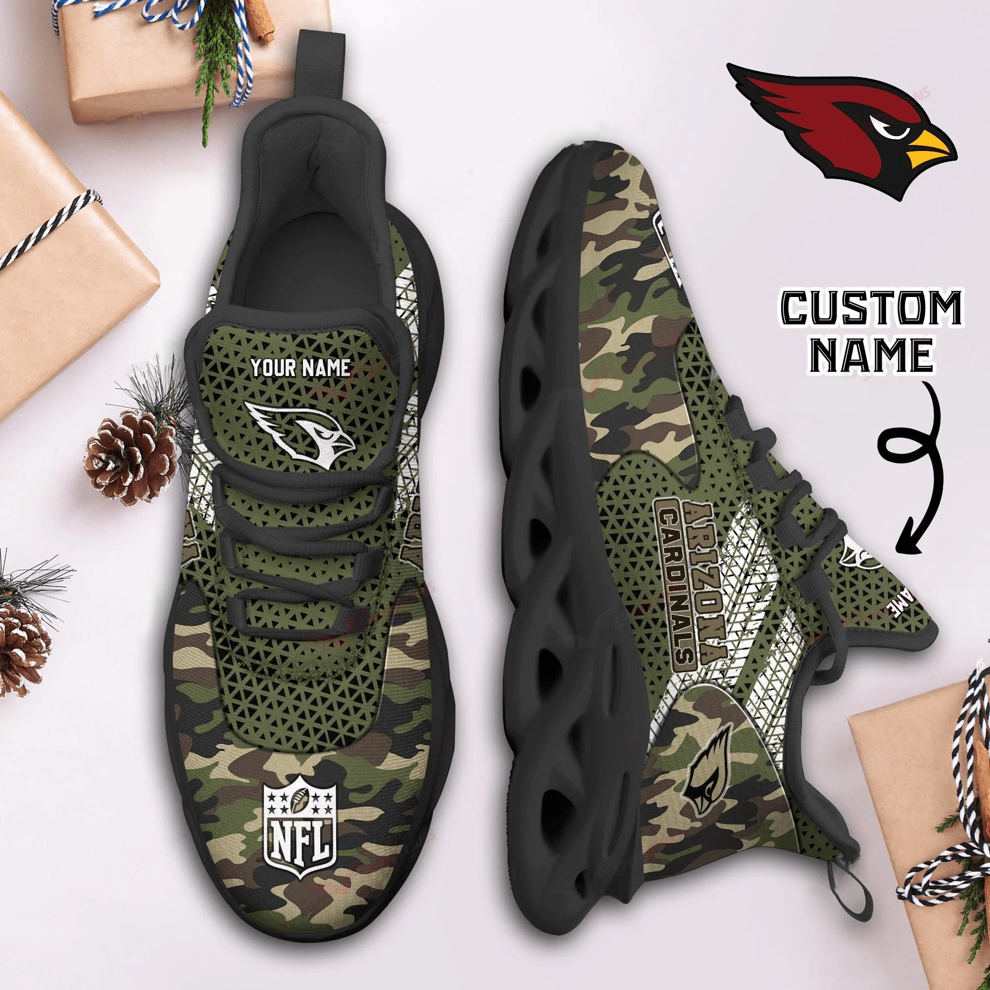 Arizona Cardinals Personalized Yezy Running Sneakers PBYIC2Y