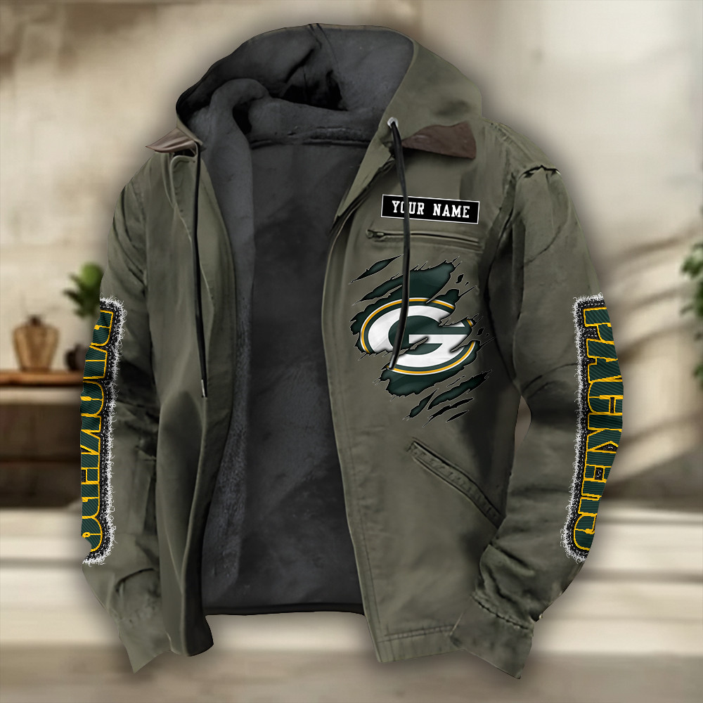 Green Bay Packers Heavyweight Hooded Jacket PB6DO09