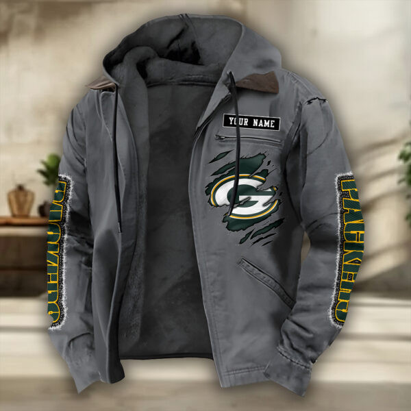 Green Bay Packers Heavyweight Hooded Jacket PB6DO09