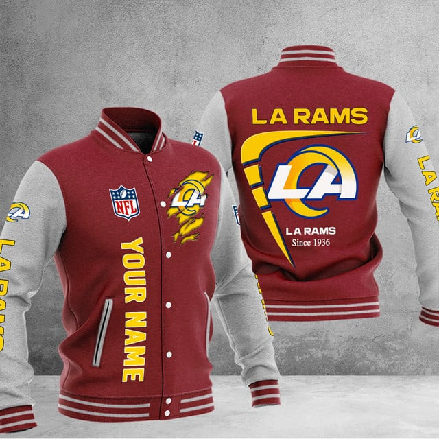 Los Angeles Rams Custom Multicolors Button Jacket PB3UNRV