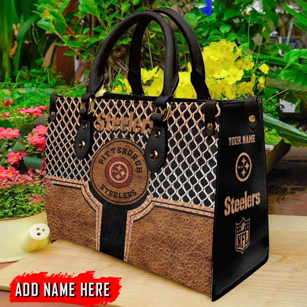 Pittsburgh Steelers Personalized Leather Hand Bag BBLTHB851