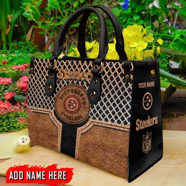 Pittsburgh Steelers Personalized Leather Hand Bag PB2LCUL