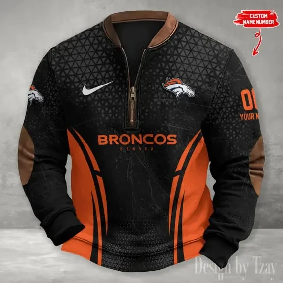Denver Broncos Print Vintage Sweatshirt S9MPZNS074