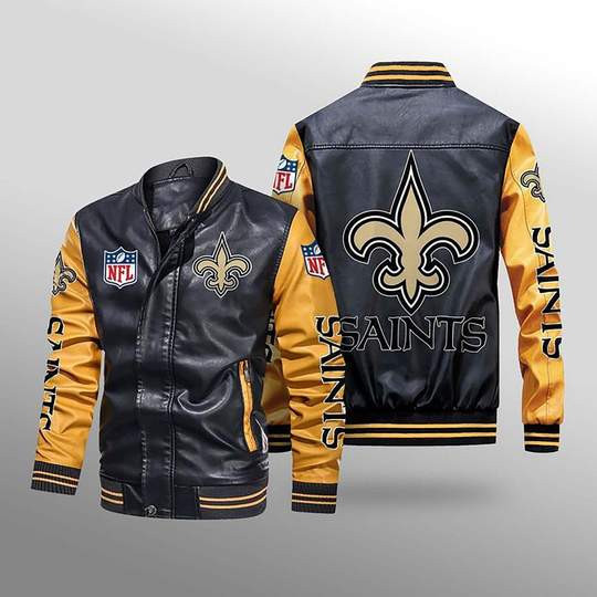 New Orleans Saints Leather Jacket gift for fans