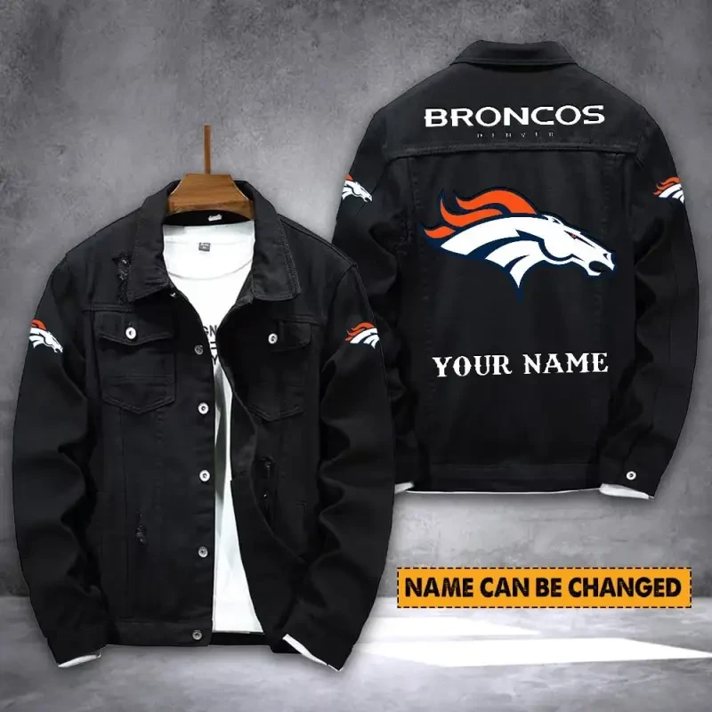 Denver Broncos Personalized New Denim Jacket S9DJ022