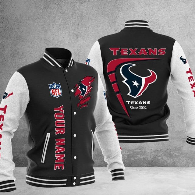 Houston Texans Custom Multicolors Button Jacket CJ61