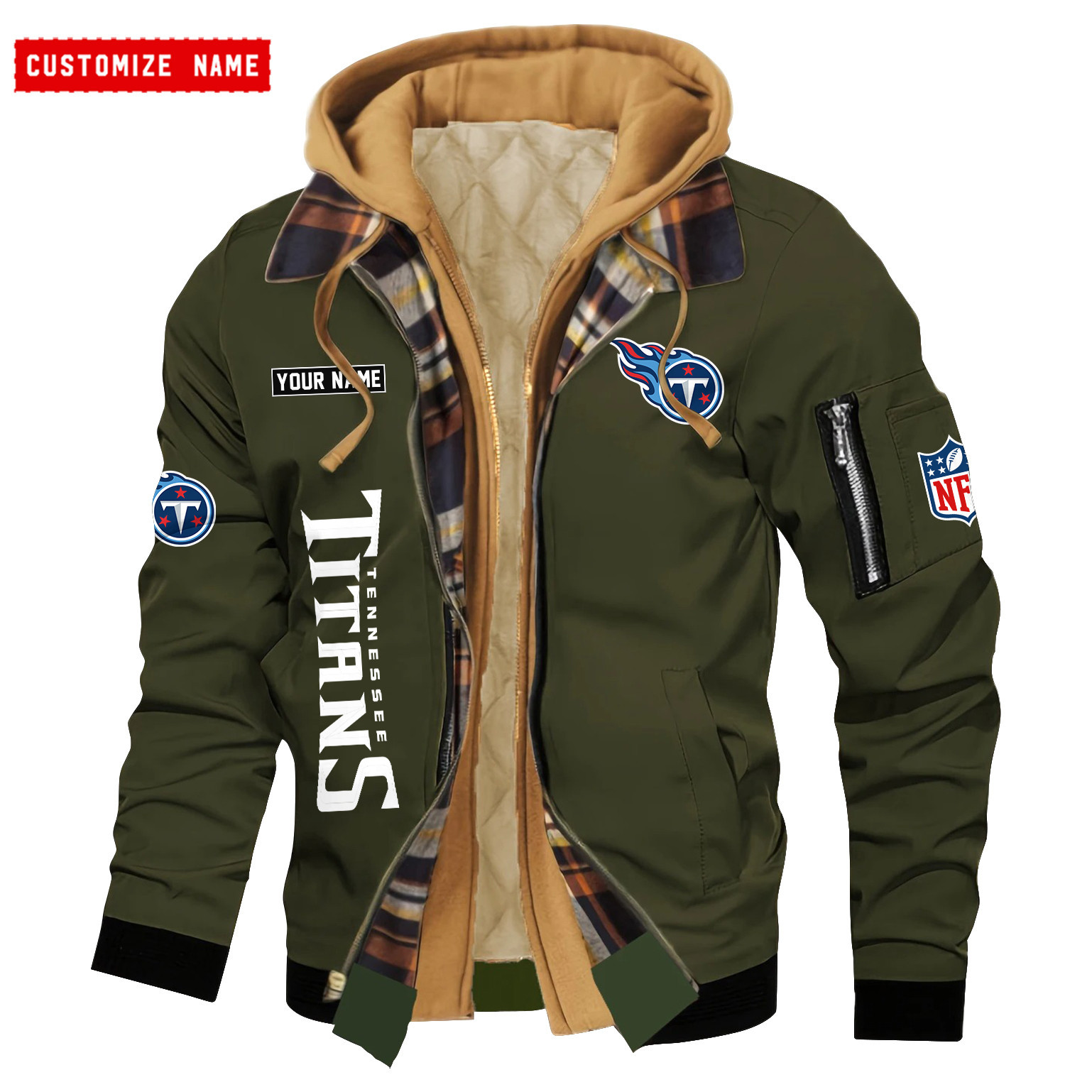 Tennessee Titans Jacket Casual Fake Two Piece Design PBBW12P