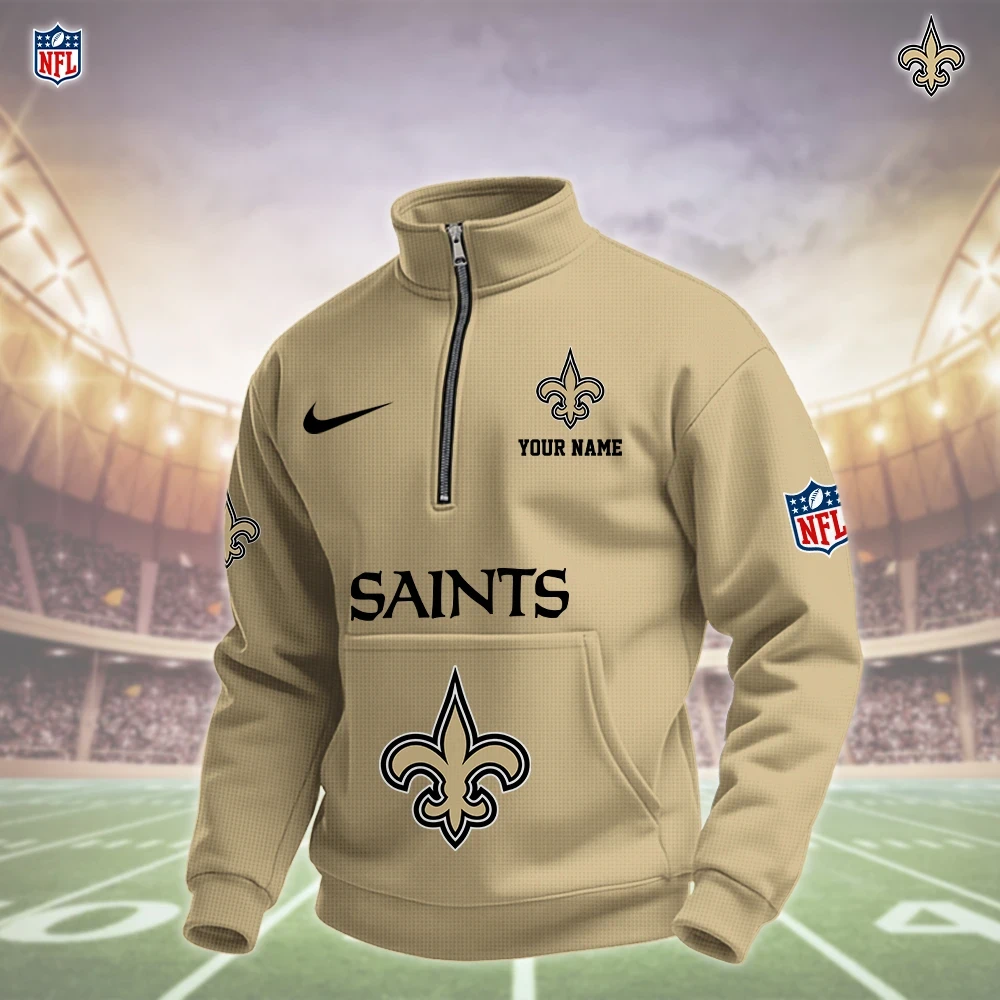 New Orleans Saints Pullover Half Zipper