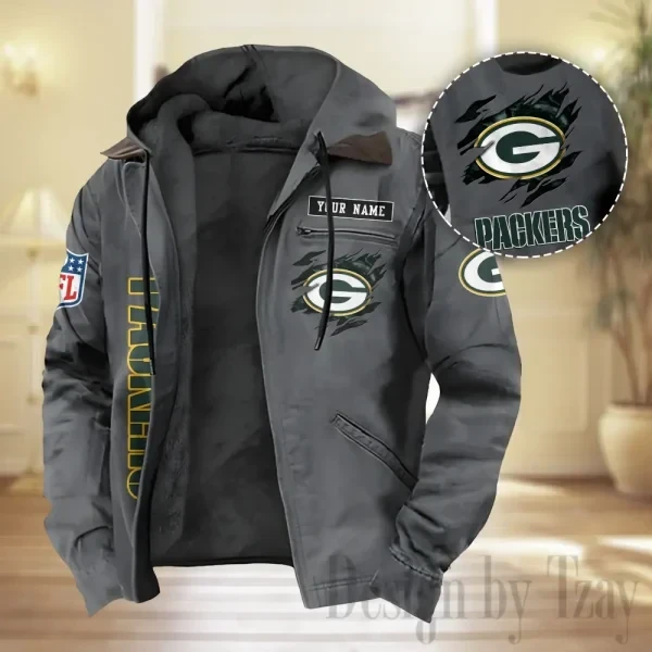 Green Bay Packers Men Classic Badge Fleece-Lined Jacket PBK13CK