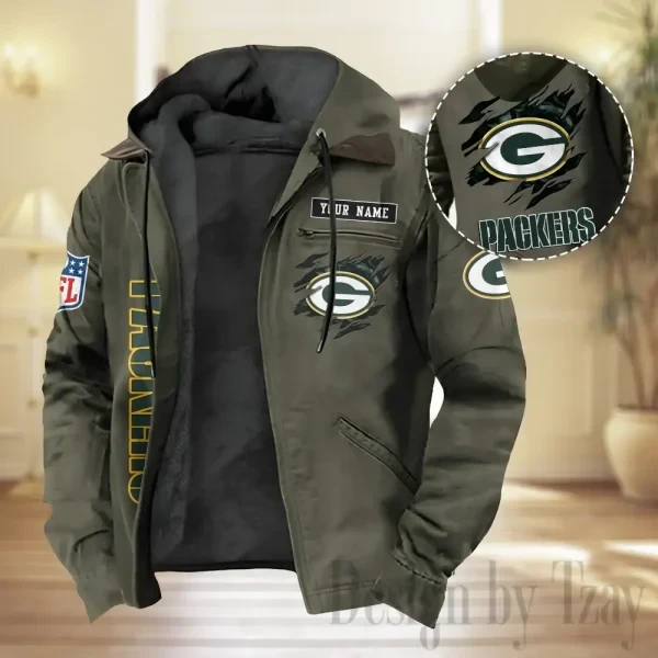 Green Bay Packers Men Classic Badge Fleece-Lined Jacket PBK13CK
