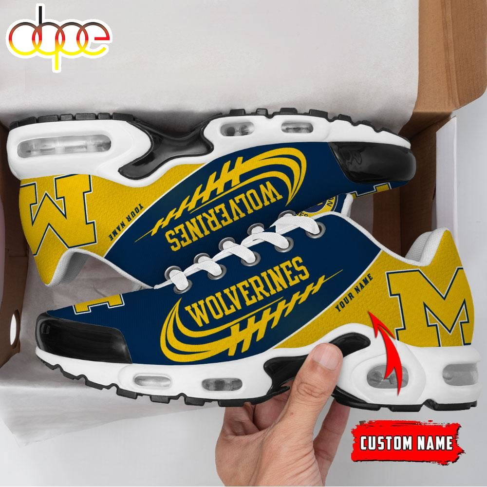 Michigan Wolverines Personalized Plus T-N Youth Sneakers T891A
