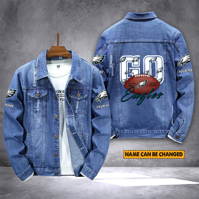 Philadelphia Eagles Personalized New Denim Jacket S9DJ034