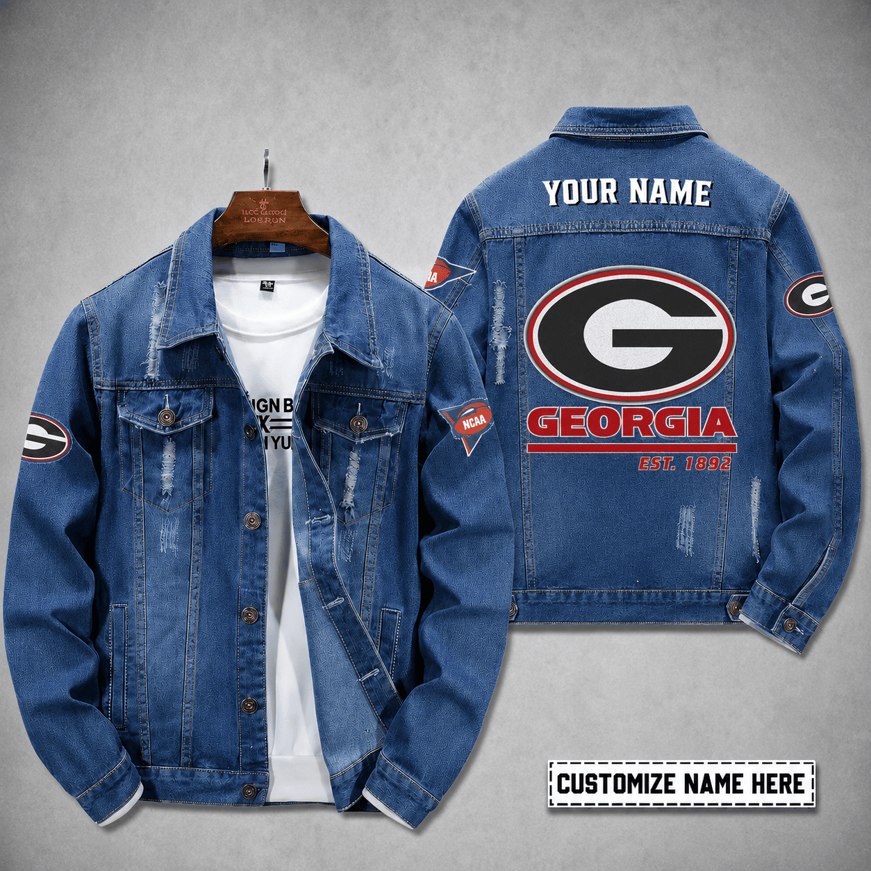 georgia bulldogs Personalized New Denim Jacket S9DJ112