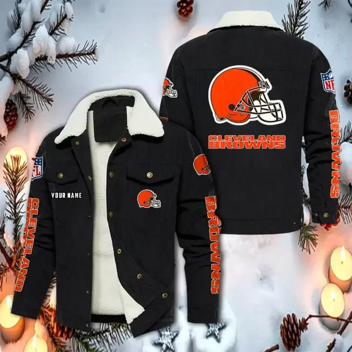 Cleveland Browns Corduroy Fleece Jacket SPTCRFJK008