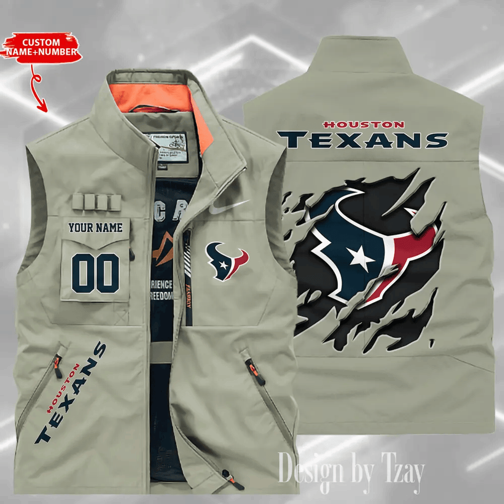 Houston Texans Sleeveless Jacket Multicolor S9SLJK078