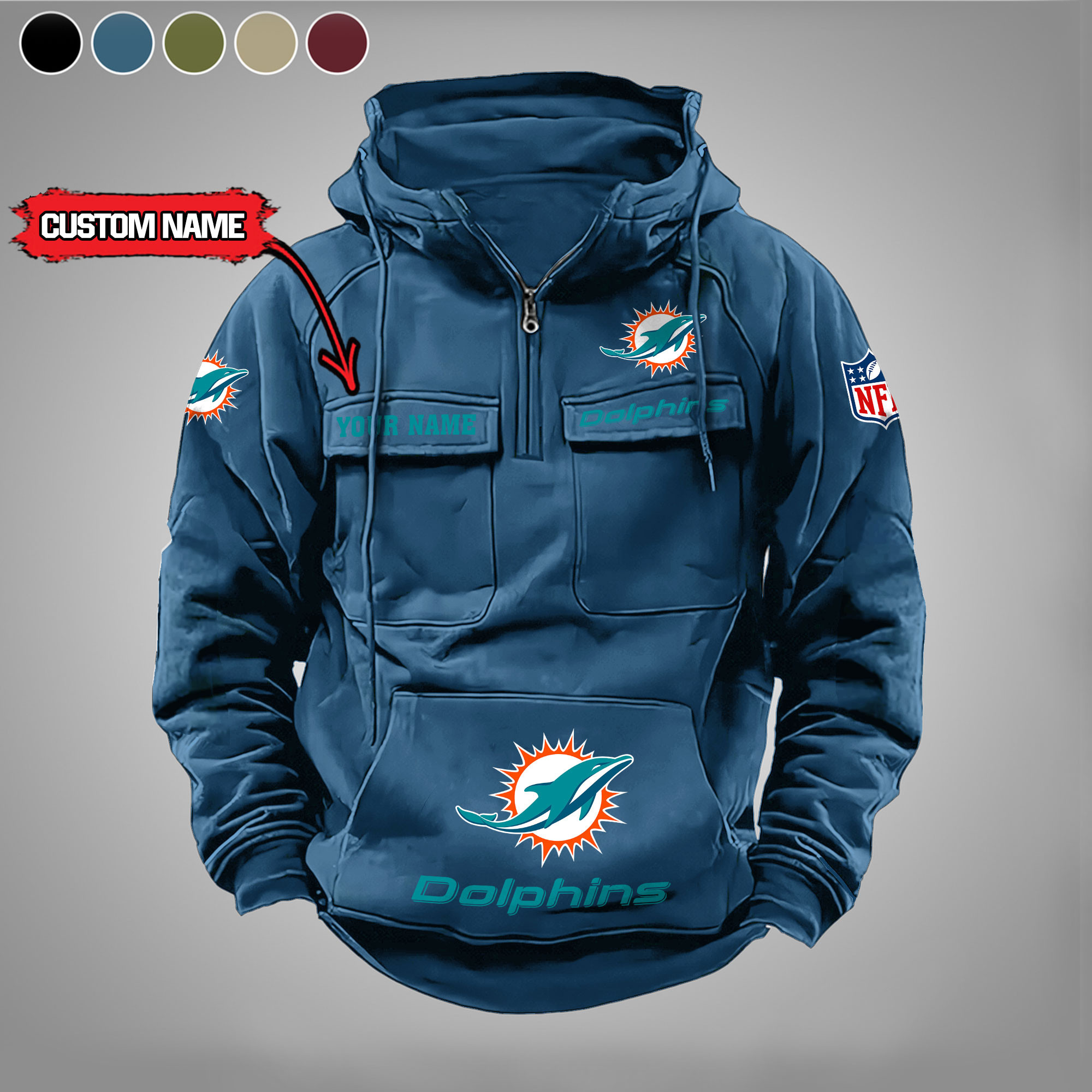 Miami Dolphins Vintage Men Hoodies DV5 PBKTL9H