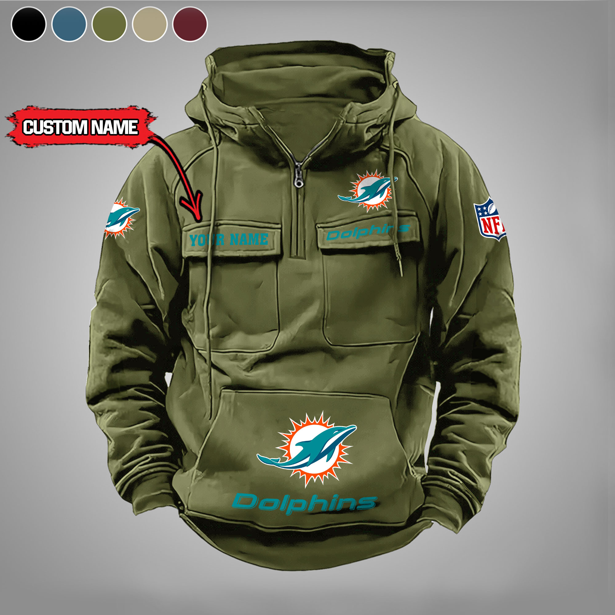 Miami Dolphins Vintage Men Hoodies DV5 PBKTL9H
