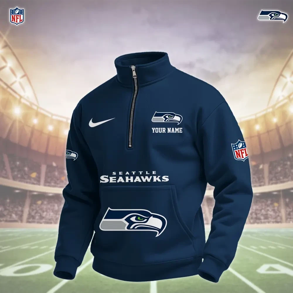 Seattle Seahawks Pullover Half Zipper
