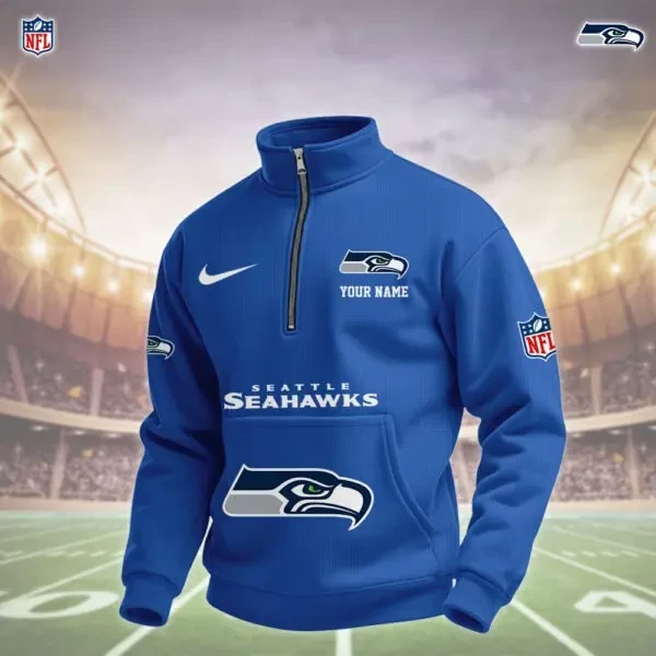 Seattle Seahawks Pullover Half Zipper