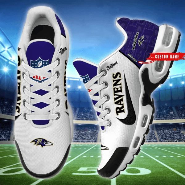 Baltimore Ravens Personalized Plus T-N Youth Sneakers PBH3JCY