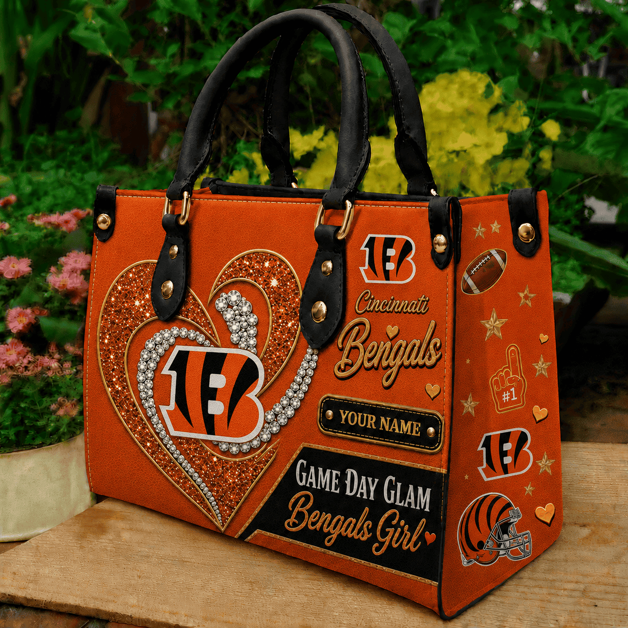 Cincinnati Bengals NFL Premium Leather Hand Bag Personalized Gift For Fan Men Women - Limited Edition MGF14