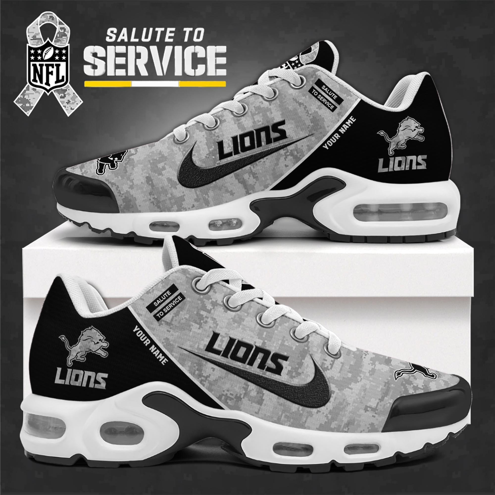 SPTBGT4331-Detroit Lions Personalized Plus T-N Youth Sneakers