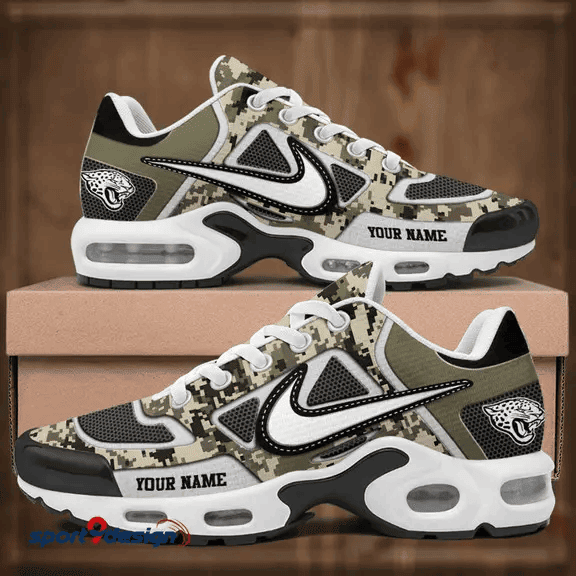 Jacksonville Jaguars Custom Camo Print Athletic T-N Sneakers PBG3HV2
