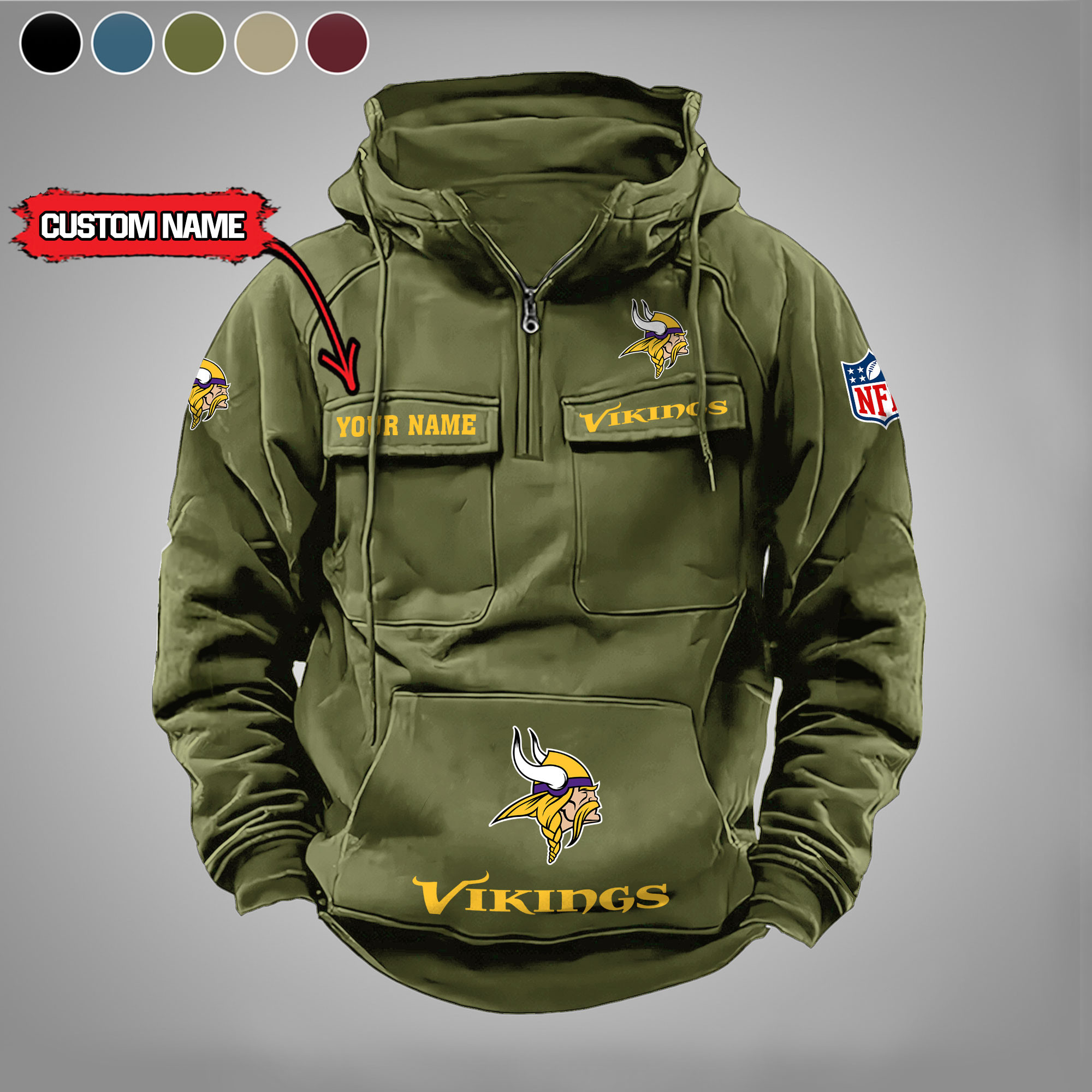 Minnesota Vikings Vintage Men Hoodies DV5 PBAH0B4