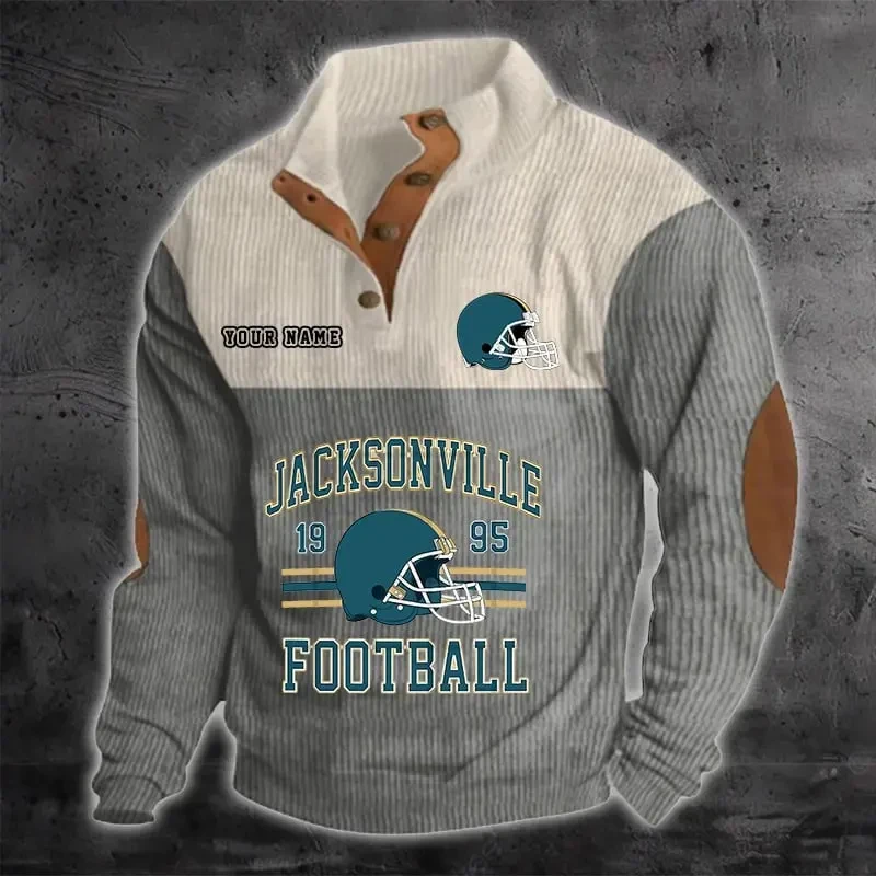 Jacksonville Jaguars Color Block Stand Collar Sweatshirt PBWLT1J